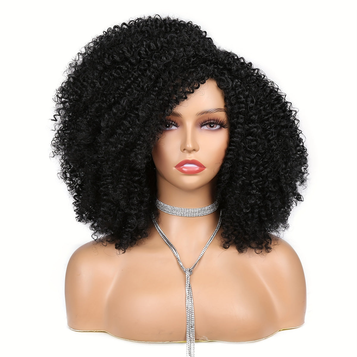 Short Afro Kinky Curly Wig – Synthetic, Heat-Resistant, Daily & Party