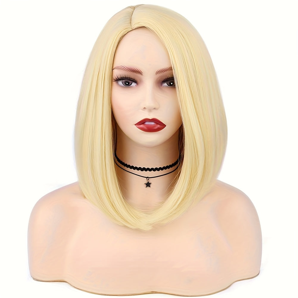 Black to Red Ombre Bob Wig – Heat-Resistant, Side Part, Natural Look