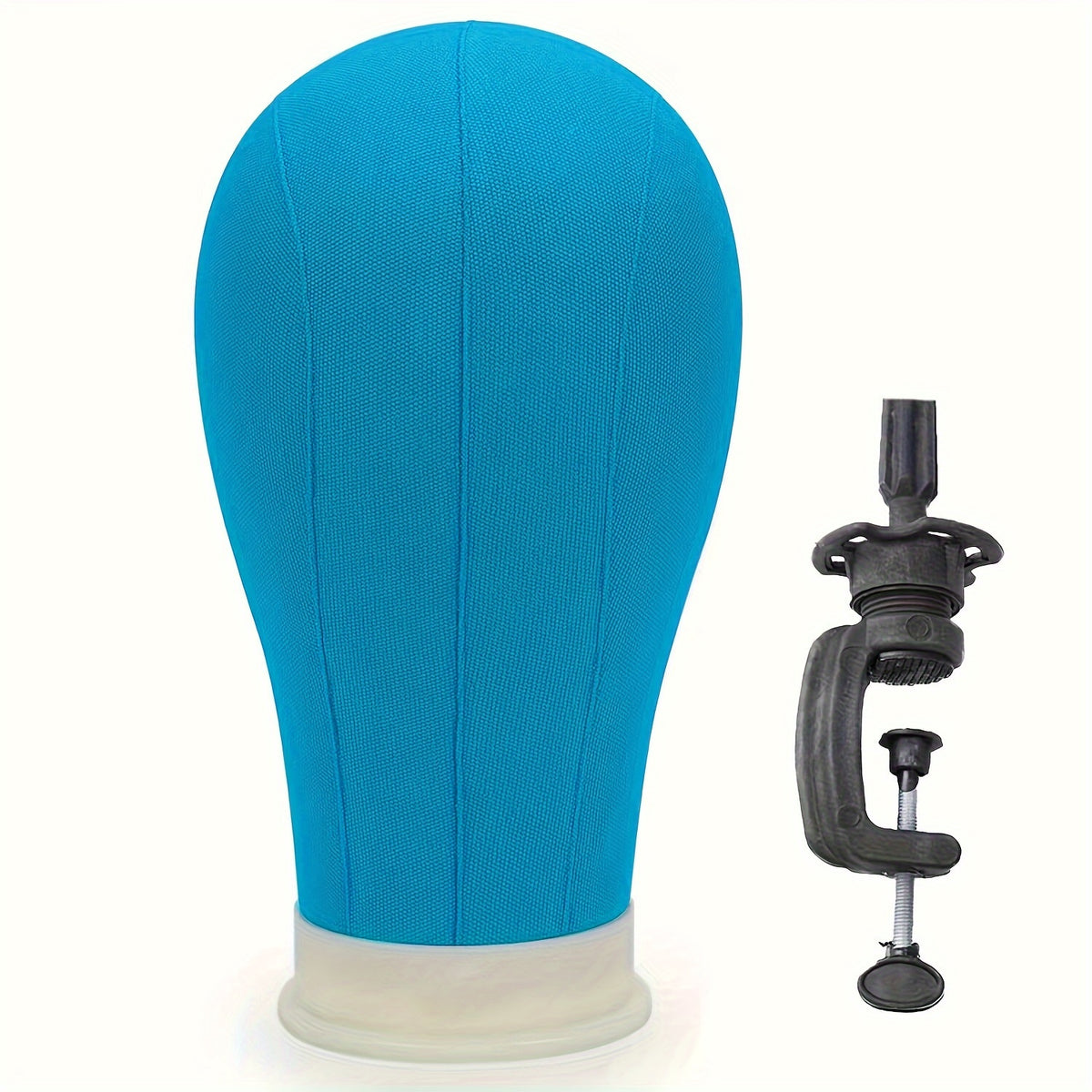 22" Canvas Wig Head with Stand – Mannequin for Styling & Display