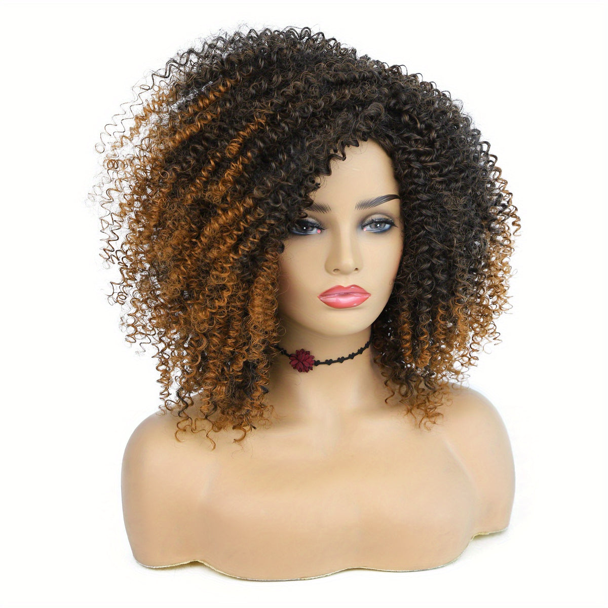 Short Afro Kinky Curly Wig – Synthetic, Heat-Resistant, Daily & Party